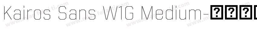 Kairos Sans W1G Medium字体转换